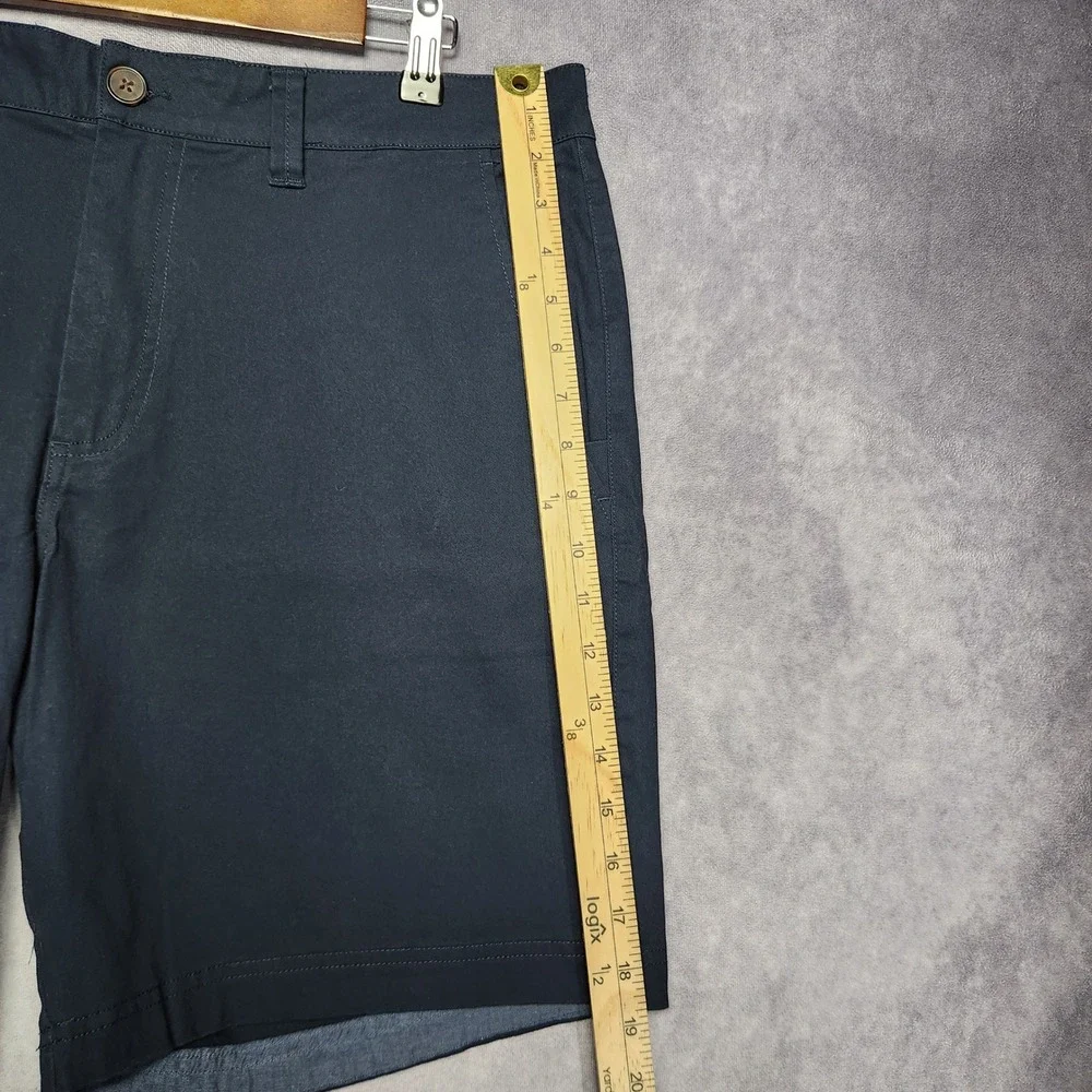 Flag & Anthem Mens Navy Blue Chino Shorts Size 34 CORESH409 Stretch‎ Flat Front